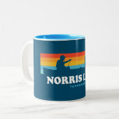 Tasse 2 Couleurs Canot Norris Lake Tennessee (Devant gauche)
