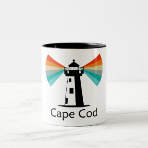 Tasse 2 Couleurs Cape Cod Massachusetts Phare Arc-en-ciel