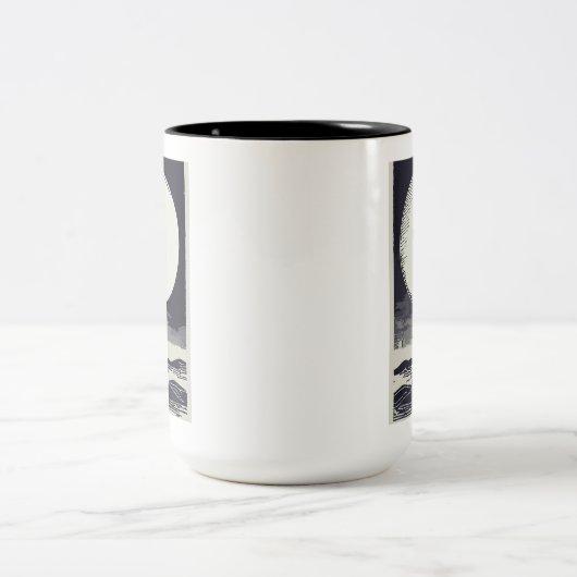 Tasse 2 Couleurs Cape Cod Massachusetts Phare Lune (Centre)