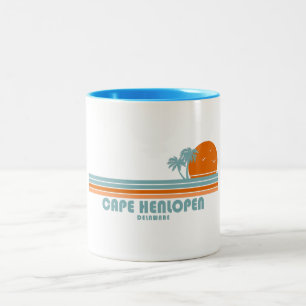 Tasse 2 Couleurs Cape Henlopen Delaware Sun Palm Trees
