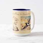 Tasse 2 Couleurs Capistrano Hirondelles de grange dans le coucher d (Devant droit)