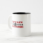 Tasse 2 Couleurs Capitaine Awesome (Devant gauche)