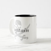Tasse 2 Couleurs Capitaine de jolly roger (Devant gauche)