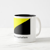 Tasse 2 Couleurs Capitalisme d'Anarcho- (Devant droit)