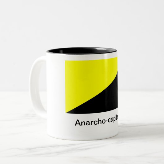 Tasse 2 Couleurs Capitalisme d'Anarcho- (Devant gauche)