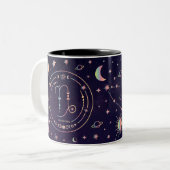Tasse 2 Couleurs Capricorne Zodiac Astrologique (Devant gauche)