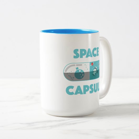 Tasse 2 Couleurs Capsule spatiale (Devant droit)