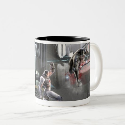 Tasse 2 Couleurs Capture d'écran : Cyborg vs Nightwing (Devant droit)