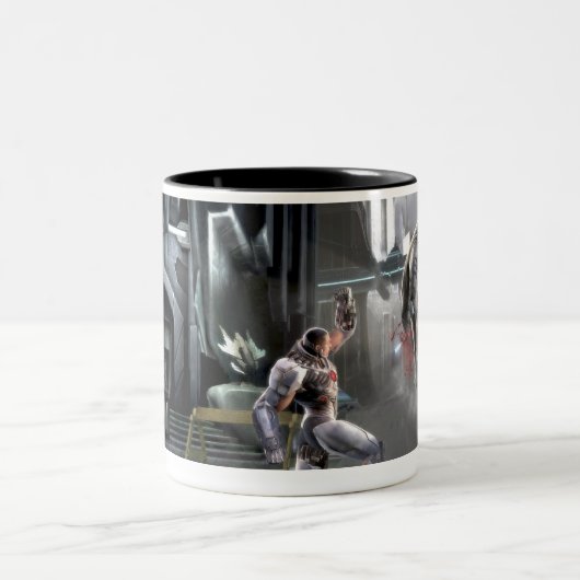 Tasse 2 Couleurs Capture d'écran : Cyborg vs Nightwing (Centre)