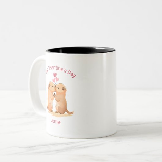 Tasse 2 Couleurs Capy Valentine's Day Capybara (Devant gauche)