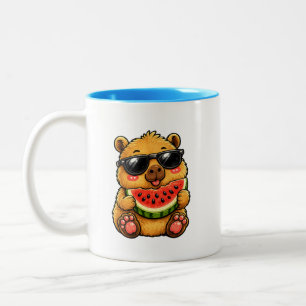 Tasse 2 Couleurs Capybara Cool Pastèque Été