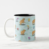 Tasse 2 Couleurs Capybara et mushroom pattern (Gauche)
