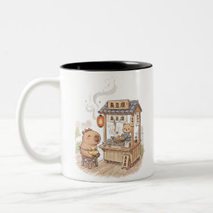 Tasse 2 Couleurs Capybara joyeux au stand de tofu puant Nuit de T