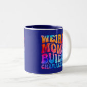 Tasse 2 Couleurs Caractère de construction des mamans étranges (Devant droit)