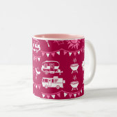 Tasse 2 Couleurs Caravan Camping Maison Décor (Devant droit)