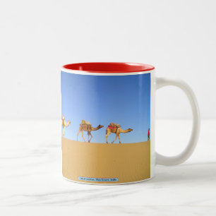 Tasse 2 Couleurs Caravane en chameau, Désert de Thar, Inde