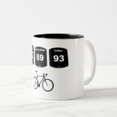 Tasse 2 Couleurs Carburant à vélo : Eau, Boisson sportive, Café (Devant droit)