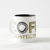 Tasse 2 Couleurs Carburant d'architecture de café (Devant gauche)
