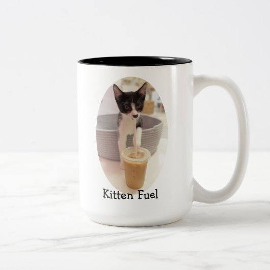 Tasse 2 Couleurs Carburant de chaton (Droit)