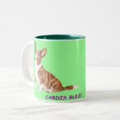 Tasse 2 Couleurs Cardigan corgi  (Devant gauche)