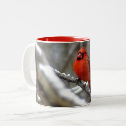 Tasse 2 Couleurs Cardinal masculin (Devant gauche)