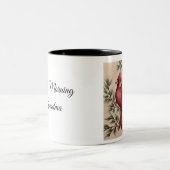 Tasse 2 Couleurs Cardinal rouge et pins (Centre)