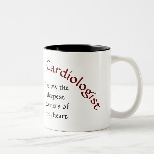 Tasse 2 Couleurs cardiologue   (Droit)