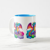 Tasse 2 Couleurs Caricature Adorables Dragon (Devant gauche)