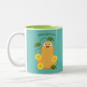 Tasse 2 Couleurs Caricature citrouille gourde en beuret joyeux