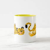 Tasse 2 Couleurs Caricature Dashing Cute Cheetah (Centre)