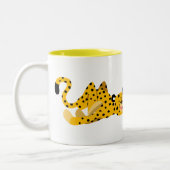 Tasse 2 Couleurs Caricature Dashing Cute Cheetah (Gauche)