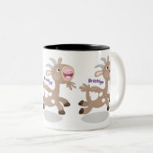Tasse 2 Couleurs Caricature de chèvre billy joyeux (Devant droit)