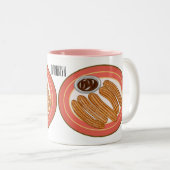 Tasse 2 Couleurs Caricature de Churro (Devant droit)