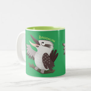 Tasse 2 Couleurs Caricature de kookaburra drôle et drôle