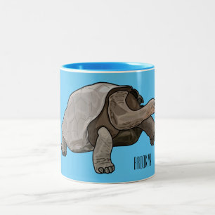 Tasse 2 Couleurs Caricature de la tortue des Galapagos