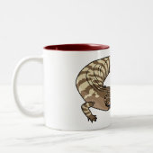 Tasse 2 Couleurs Caricature de lézard rouge (Gauche)