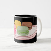 Tasse 2 Couleurs Caricature de Macaron (Devant droit)