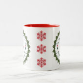 Tasse 2 Couleurs Caricature de Noël Père Noël Joyeuses fêtes (Centre)