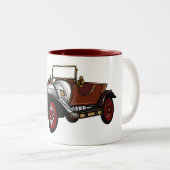 Tasse 2 Couleurs Caricature de voiture classique 1920 (Devant droit)