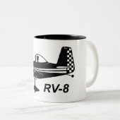 Tasse 2 Couleurs Caricature des fourgons RV-8 (Devant droit)