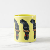 Tasse 2 Couleurs Caricature d'oiseau à queue rouge (Centre)