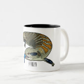 Tasse 2 Couleurs Caricature en bleu (Devant droit)