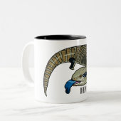 Tasse 2 Couleurs Caricature en bleu (Devant gauche)