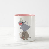 Tasse 2 Couleurs Caricature mignon Leapfrog Rhinos (Centre)