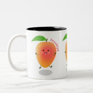 Tasse 2 Couleurs Caricature mignonne de mangue joyeuse