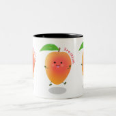 Tasse 2 Couleurs Caricature mignonne de mangue joyeuse (Centre)