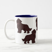 Tasse 2 Couleurs Caricature sur mesure marron terre-neuve (Gauche)