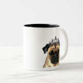 Tasse 2 Couleurs Carlin Avec Tiara (Devant droit)
