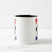 Tasse 2 Couleurs Carlin Maman Chien Maman Dessin (Centre)