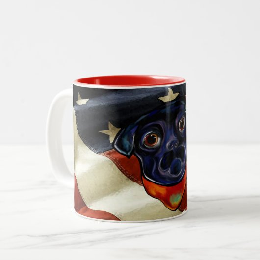 TASSE 2 COULEURS CARLIN NOIR (Devant gauche)